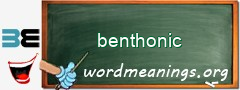 WordMeaning blackboard for benthonic